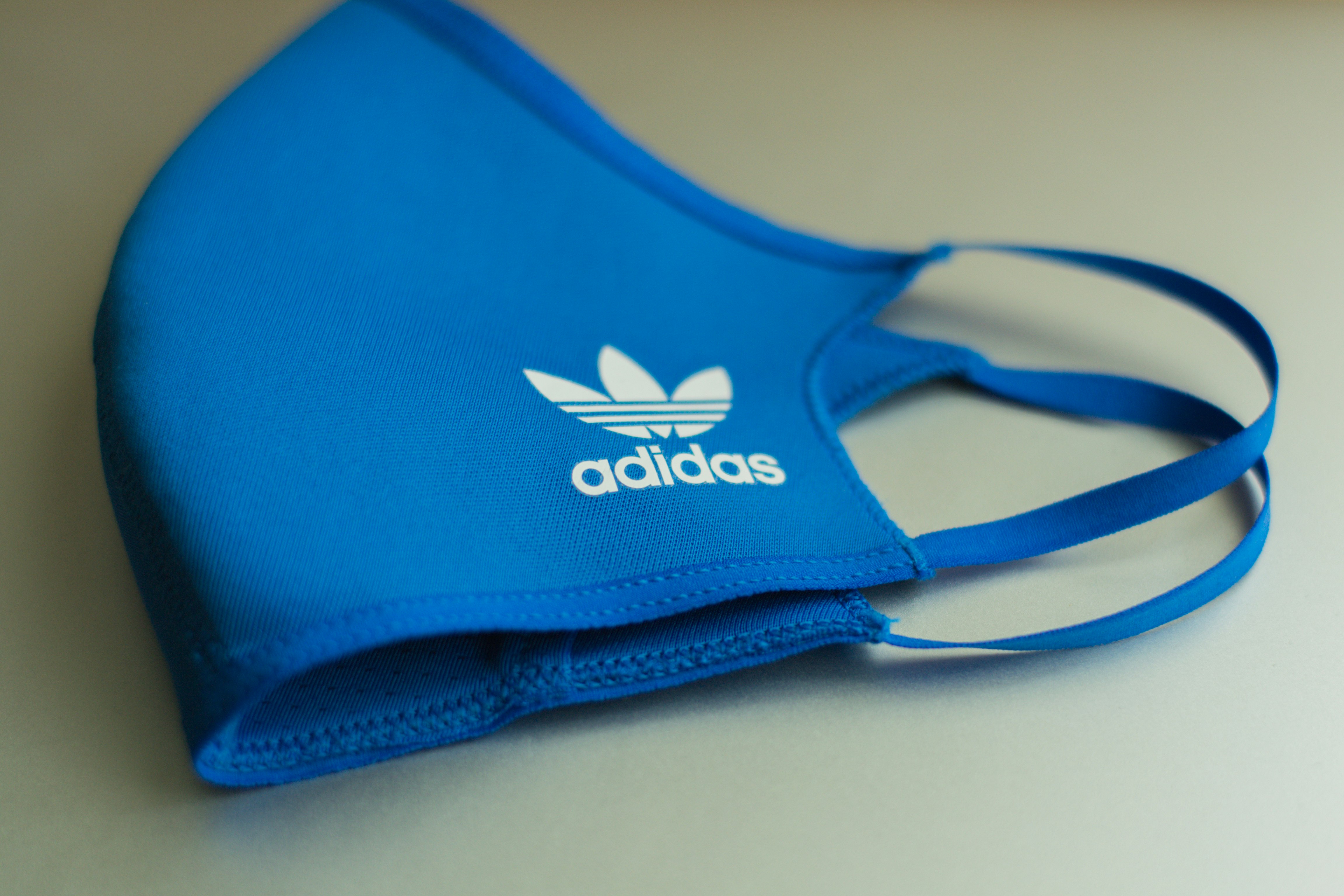 blue and white adidas bag